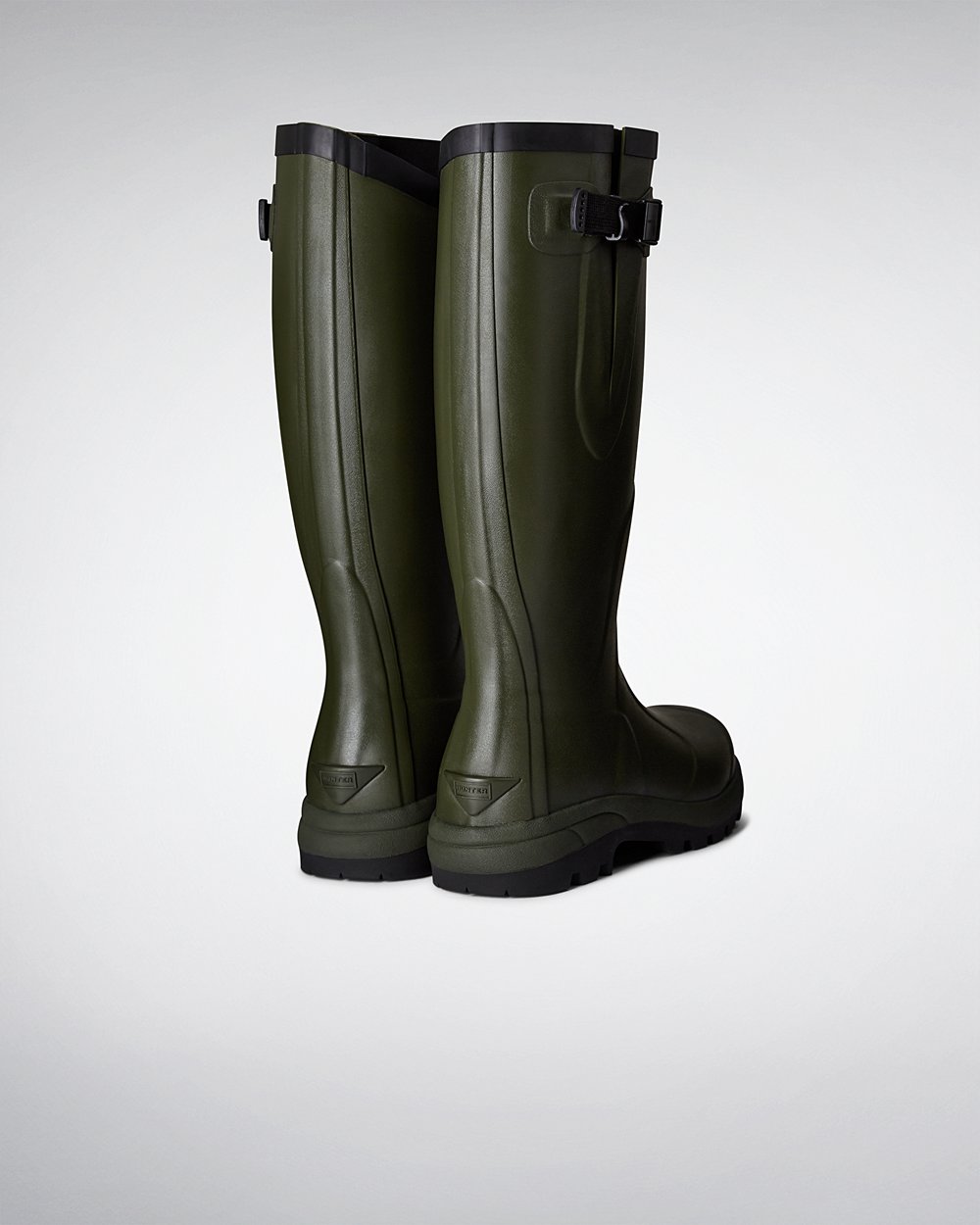 Womens Tall Rain Boots - Hunter Balmoral Classic (16FQJEBTW) - Dark Olive